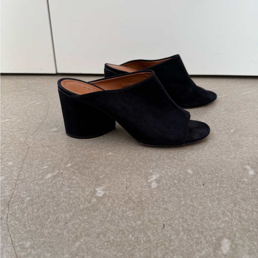 Robert Clergerie Black Suede Mules